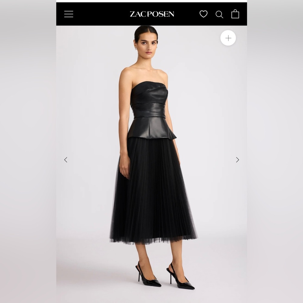 Zac Posen Black Strapless Dress
